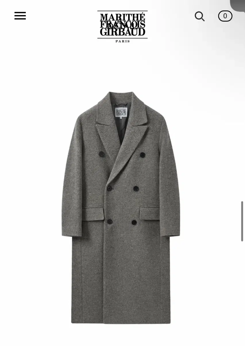 마리떼 코트 DOUBLE BREASTED WOOL MAXI COAT br